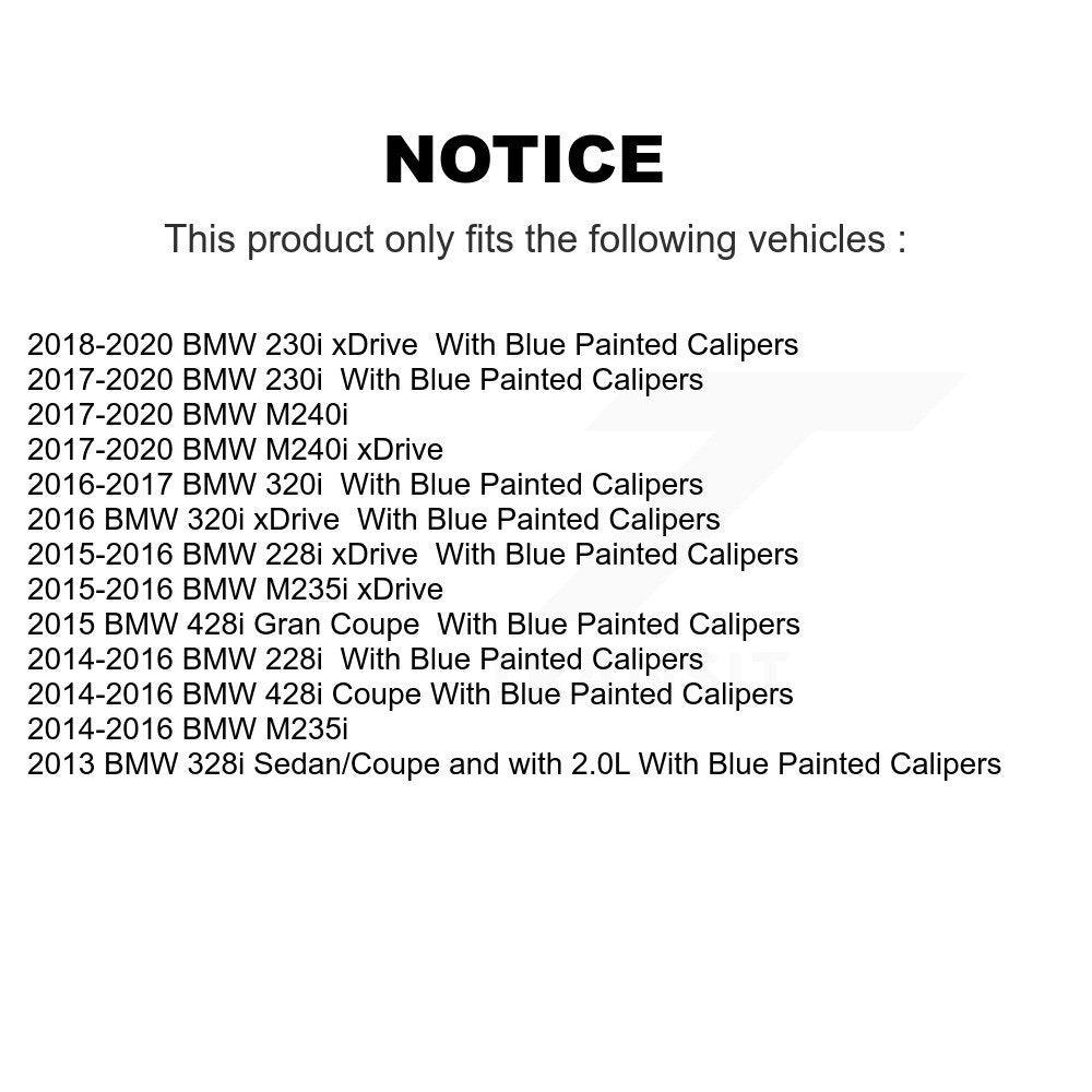 Rear Disc Rotors Ceramic Pads Parking Shoes And Hardware Kit For BMW 320i xDrive