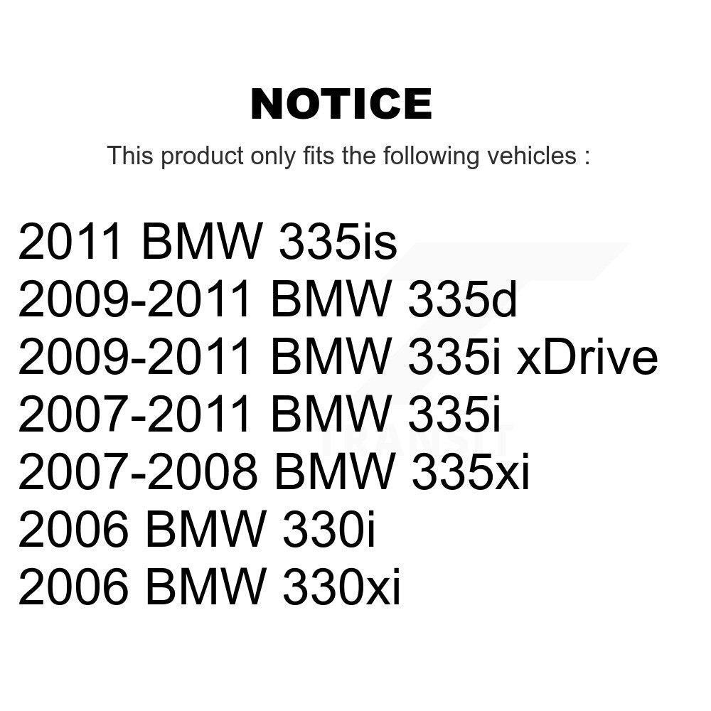 Rear Disc Rotors Ceramic Pads Parking Shoes And Hardware Kit For BMW 335i xDrive