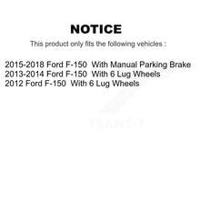 Charger l&#39;image dans la galerie, Rear Disc Rotors Ceramic Pads Parking Brake Shoes &amp; Hardware Kit For Ford F-150