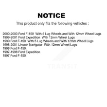 Charger l'image dans la galerie, Rear Disc Rotors Ceramic Pads Parking Shoes Hardware Kit For Ford F-150 Lincoln
