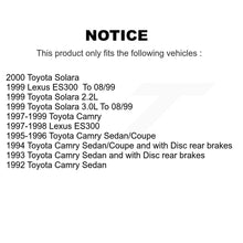 Charger l&#39;image dans la galerie, Rear Disc Rotors Ceramic Pads Parking Shoes Hardware Kit For Toyota Camry Solara