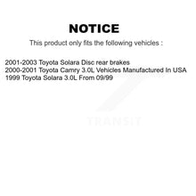 Charger l'image dans la galerie, Rear Disc Rotors Ceramic Pads Parking Shoes Hardware Kit For Toyota Camry Solara