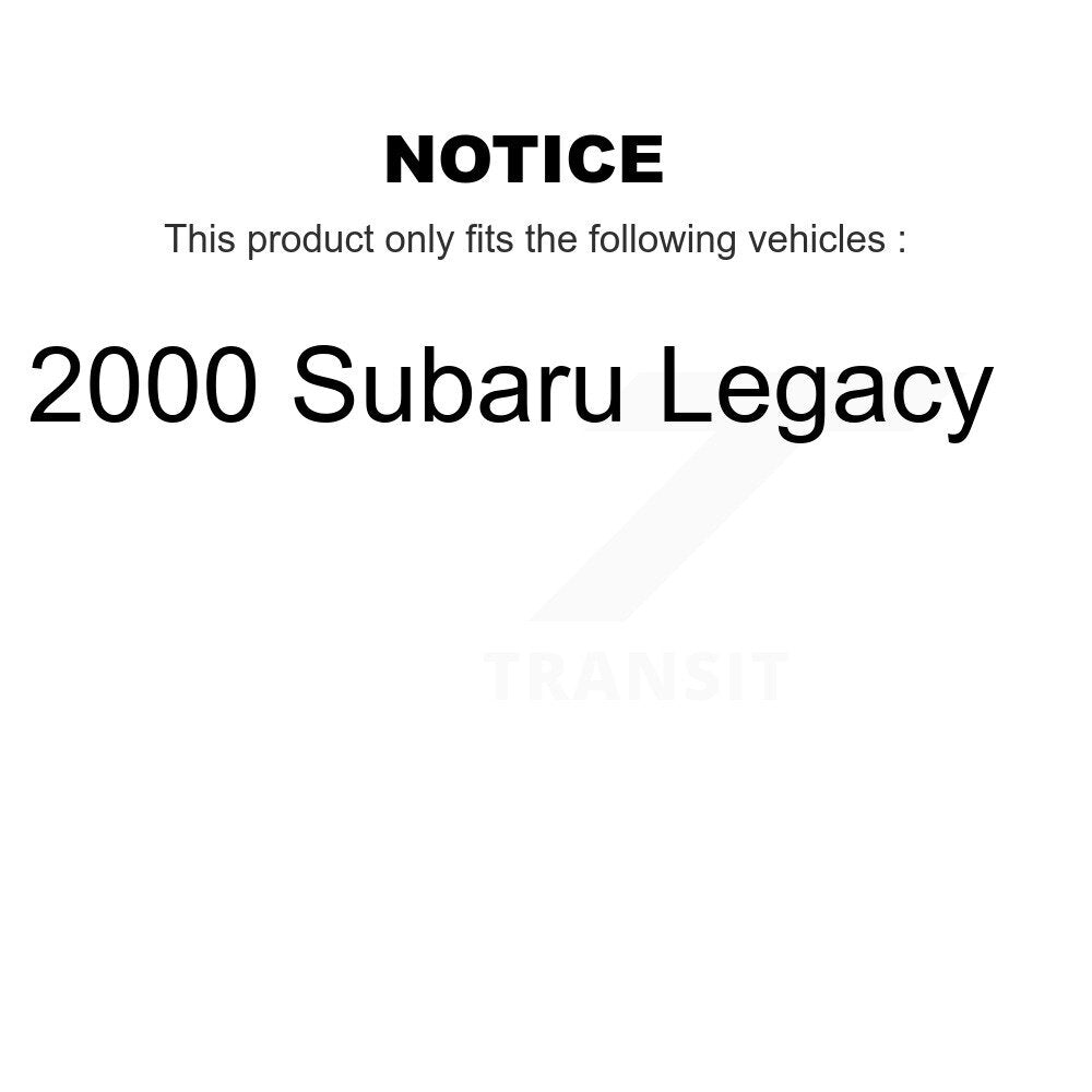 Rear Disc Rotors Ceramic Pads Parking Shoes Hardware Kit For 2000 Subaru Legacy