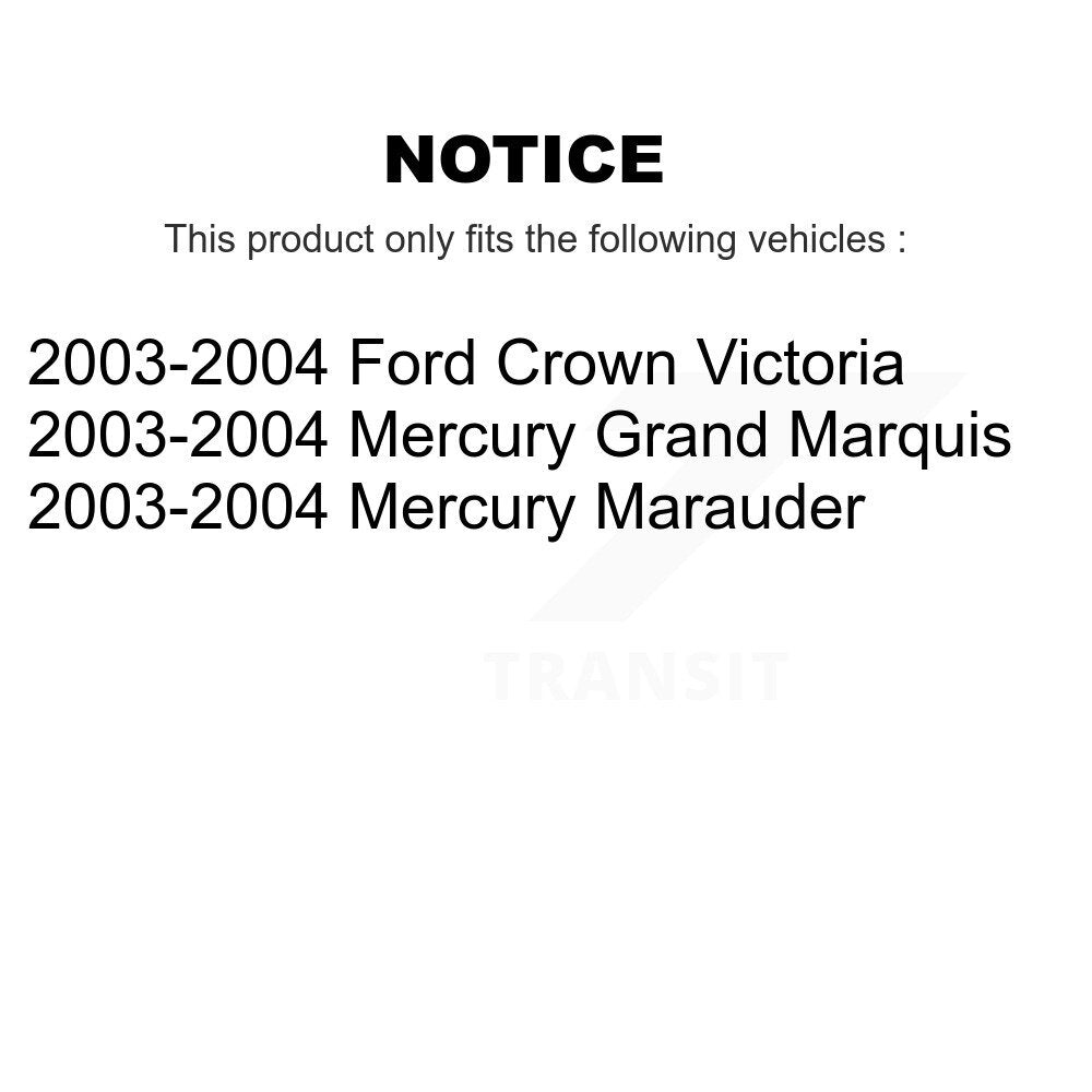 Rear Disc Rotors Ceramic Pads Parking Shoes Hardware Kit For Mercury Grand Ford