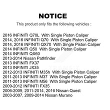 Charger l'image dans la galerie, Rear Disc Rotors Ceramic Pads Parking Shoes Hardware Kit For Nissan Murano Quest