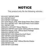 Charger l&#39;image dans la galerie, Rear Disc Rotors Ceramic Pads Parking Shoes Hardware Kit For INFINITI Nissan G37