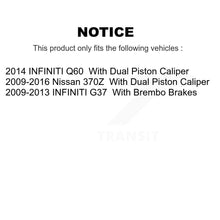 Charger l'image dans la galerie, Rear Disc Rotors Ceramic Pads Parking Shoes Hardware Kit For INFINITI G37 Nissan