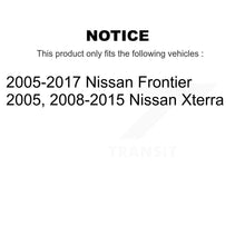 Load image into Gallery viewer, Rear Disc Rotors Ceramic Pads Parking Shoes And Hardware Kit For Nissan Frontier