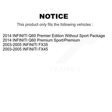 Charger l&#39;image dans la galerie, Rear Disc Rotors Ceramic Pads Parking Shoes Hardware Kit For INFINITI FX35 FX45