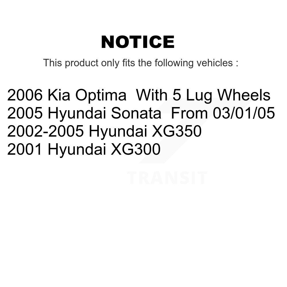 Rear Disc Rotors Ceramic Pads Parking Shoes Hardware Kit For Hyundai Sonata Kia