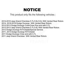 Charger l&#39;image dans la galerie, Rear Disc Rotors Ceramic Pads Parking Shoes Hardware Kit For Jeep Grand Cherokee