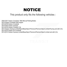 Charger l&#39;image dans la galerie, Rear Disc Rotors Ceramic Pads Parking Shoes Hardware Kit For Subaru Crosstrek XV