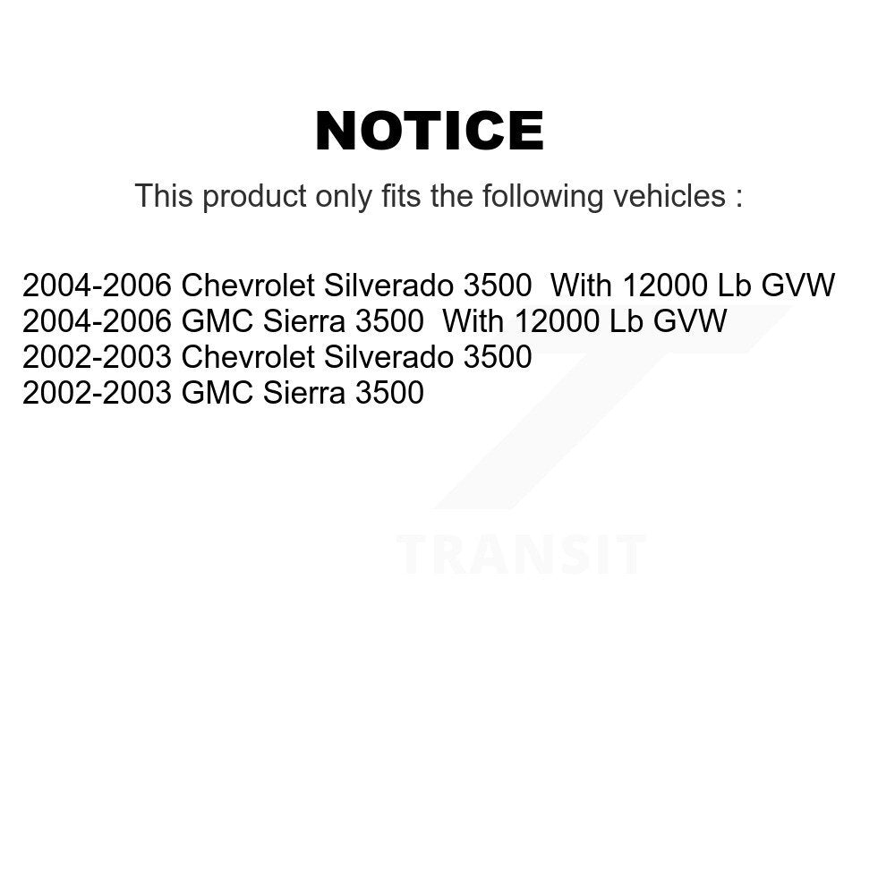 Rear Disc Rotors Ceramic Pads Parking Shoes And Hardware Kit For GMC Sierra 3500