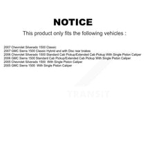 Charger l&#39;image dans la galerie, Rear Disc Rotors Ceramic Pads Parking Shoes Hardware Kit For Chevrolet GMC 1500