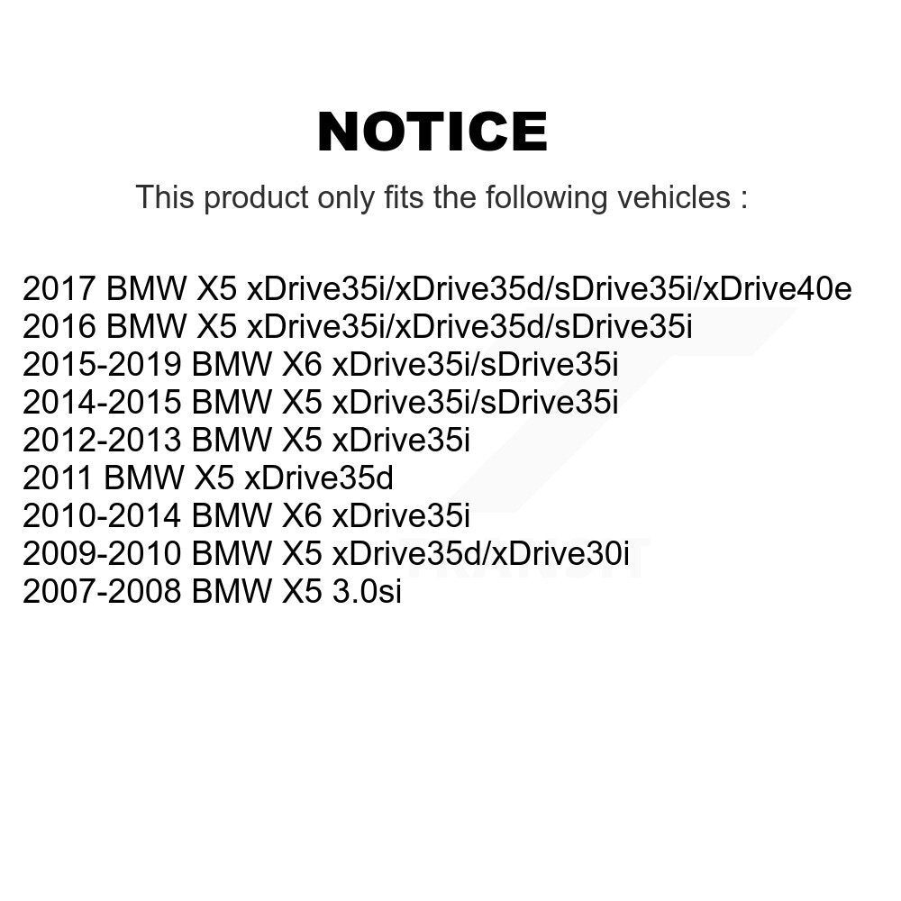 Rear Disc Rotors Ceramic Pads Parking Brake Shoes And Hardware Kit For BMW X5 X6