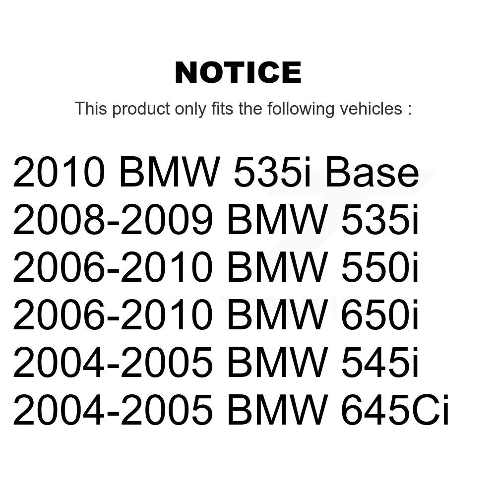 Rear Disc Rotors Ceramic Pads Parking Shoes Hardware Kit For BMW 650i 645Ci 550i