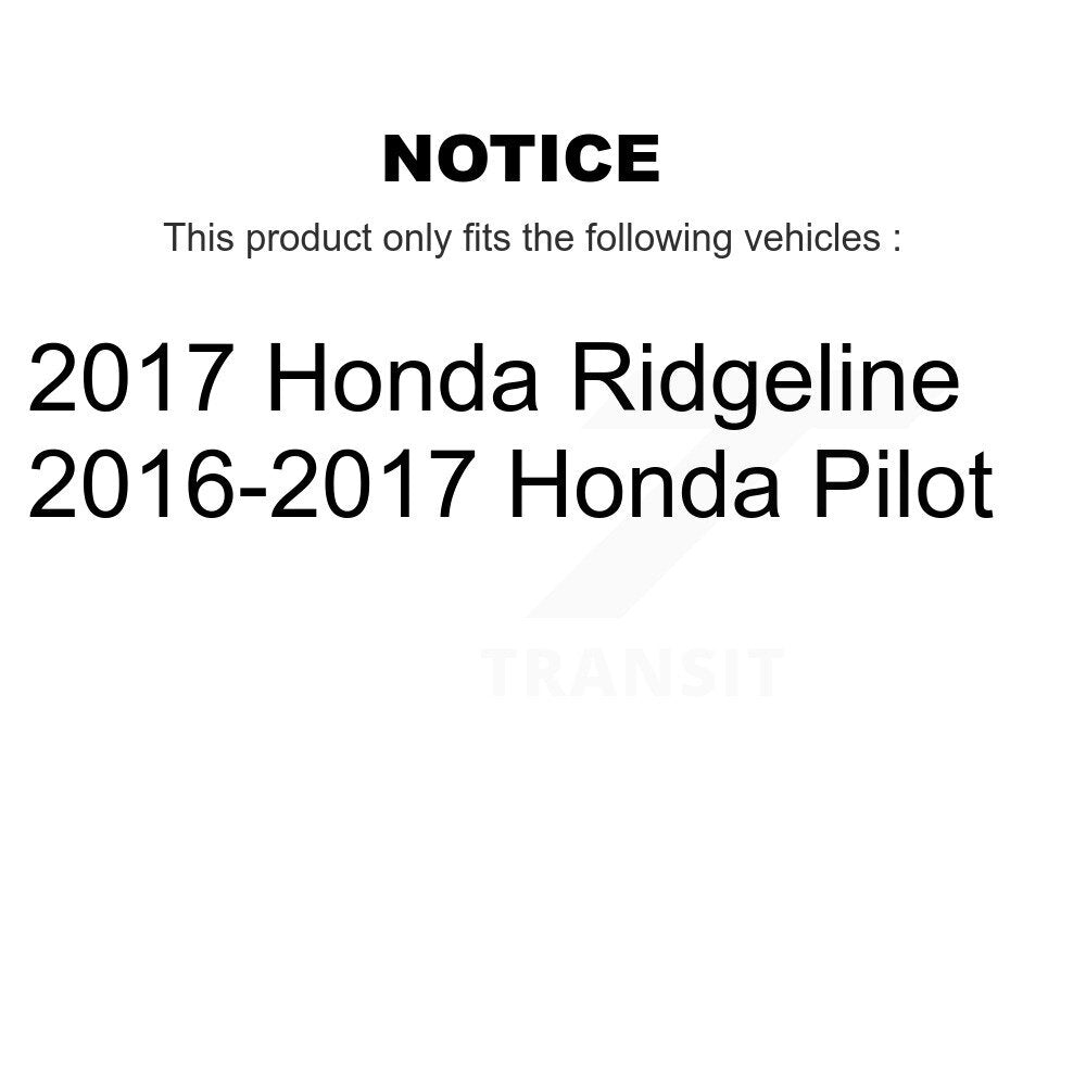 Rear Disc Rotors Ceramic Pads Parking Brake Shoes & Hardware Kit For Honda Pilot