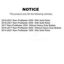 Charger l&#39;image dans la galerie, Rear Disc Rotors Ceramic Pads Parking Shoes Hardware Kit For Ram ProMaster 2500