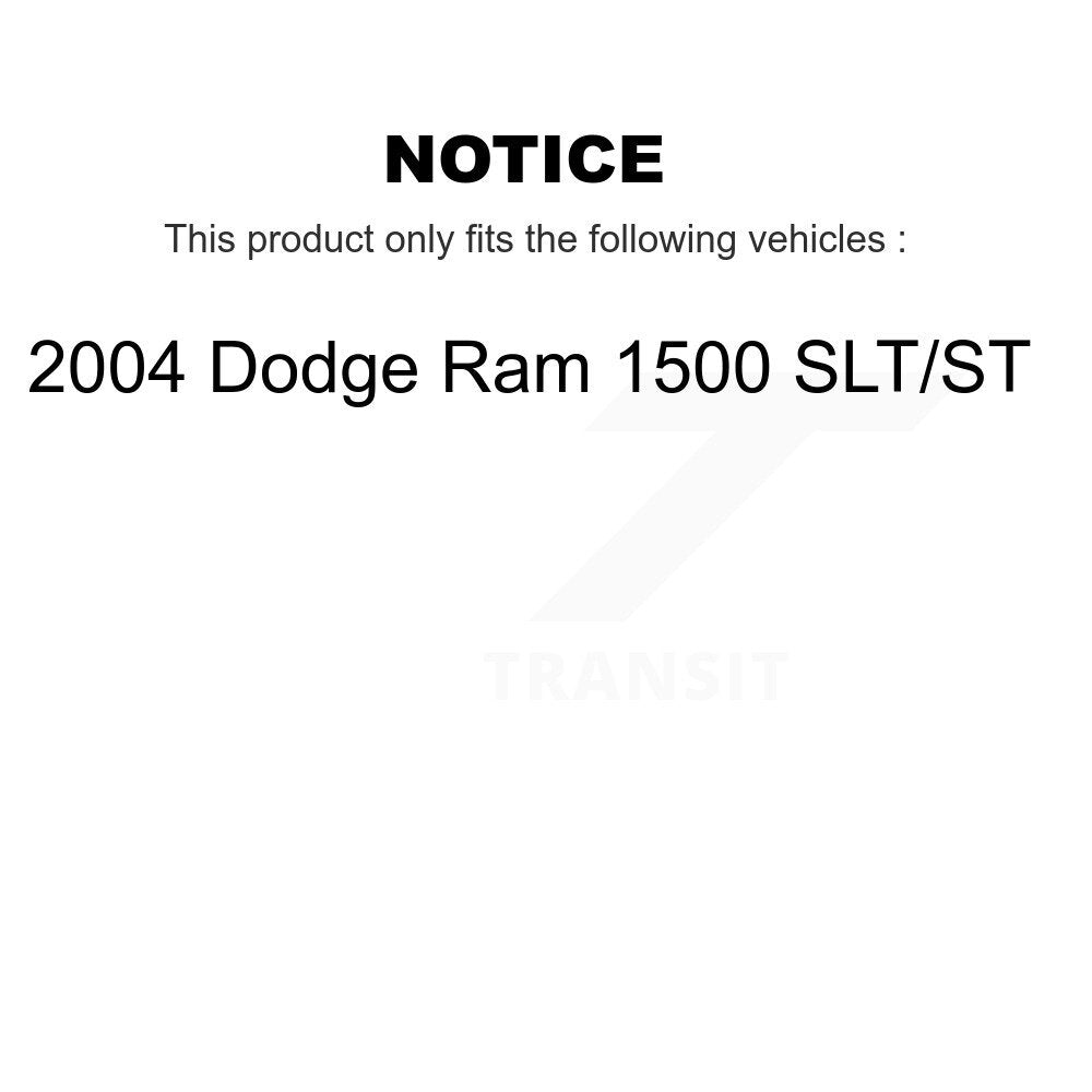 Rear Disc Rotors Ceramic Pads Parking Shoes And Hardware Kit For Dodge Ram 1500