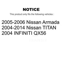 Charger l&#39;image dans la galerie, Rear Disc Rotors Ceramic Pads Parking Shoes Hardware Kit For Nissan TITAN Armada