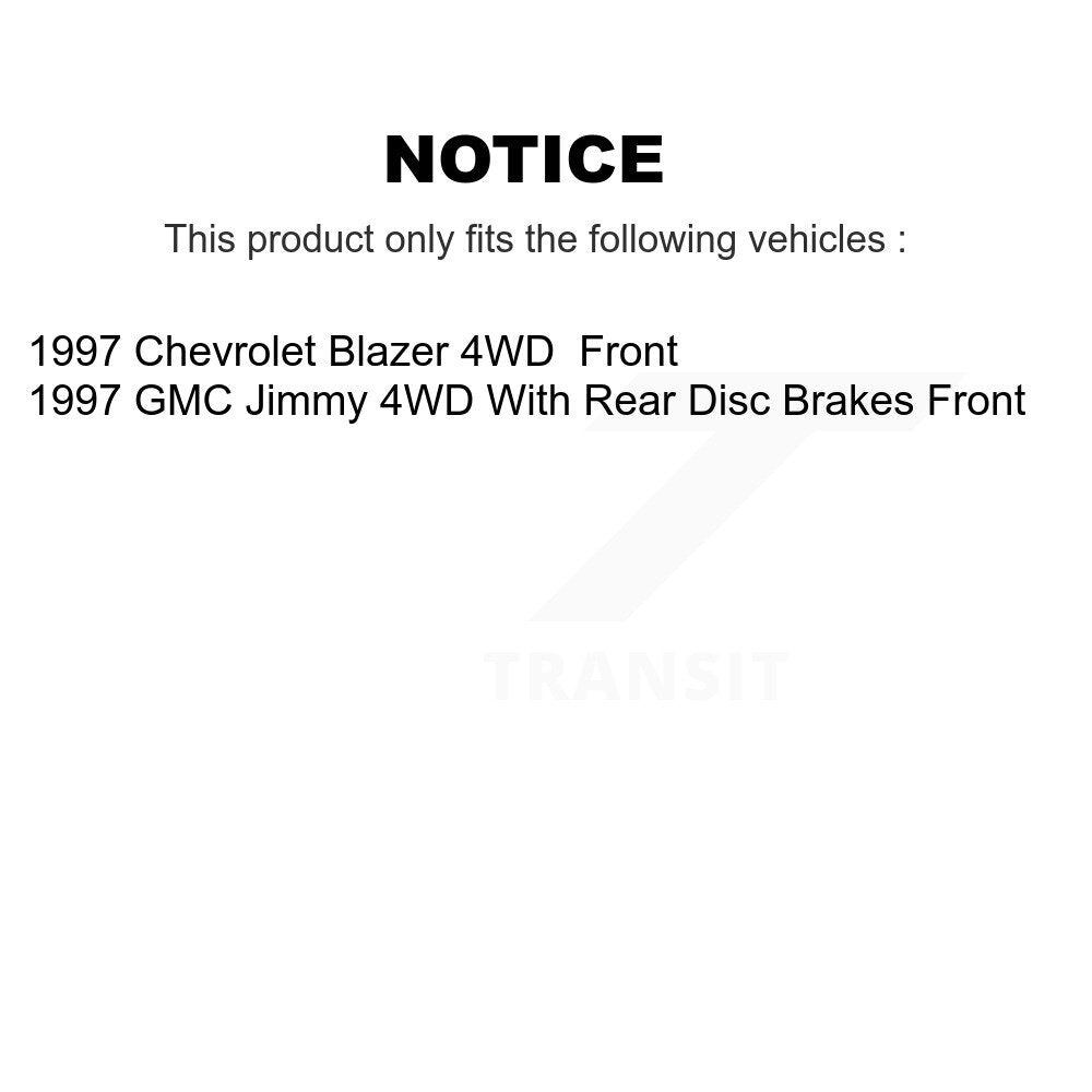 Front Brake Rotor & Ceramic Pad Kit For 1997-1997 Chevrolet Blazer GMC Jimmy 4WD