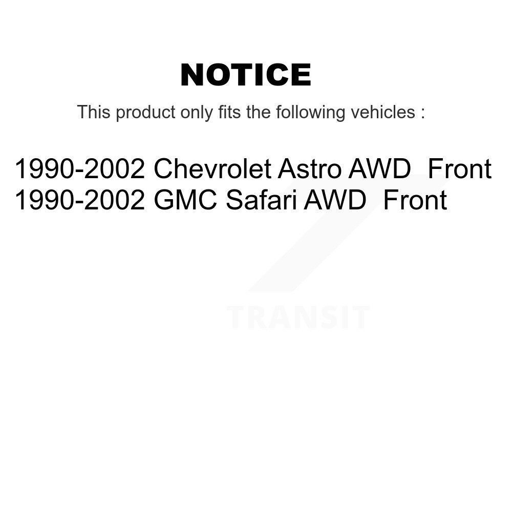 Front Brake Rotor & Ceramic Pad Kit For 1990-2002 Chevrolet Astro GMC Safari AWD