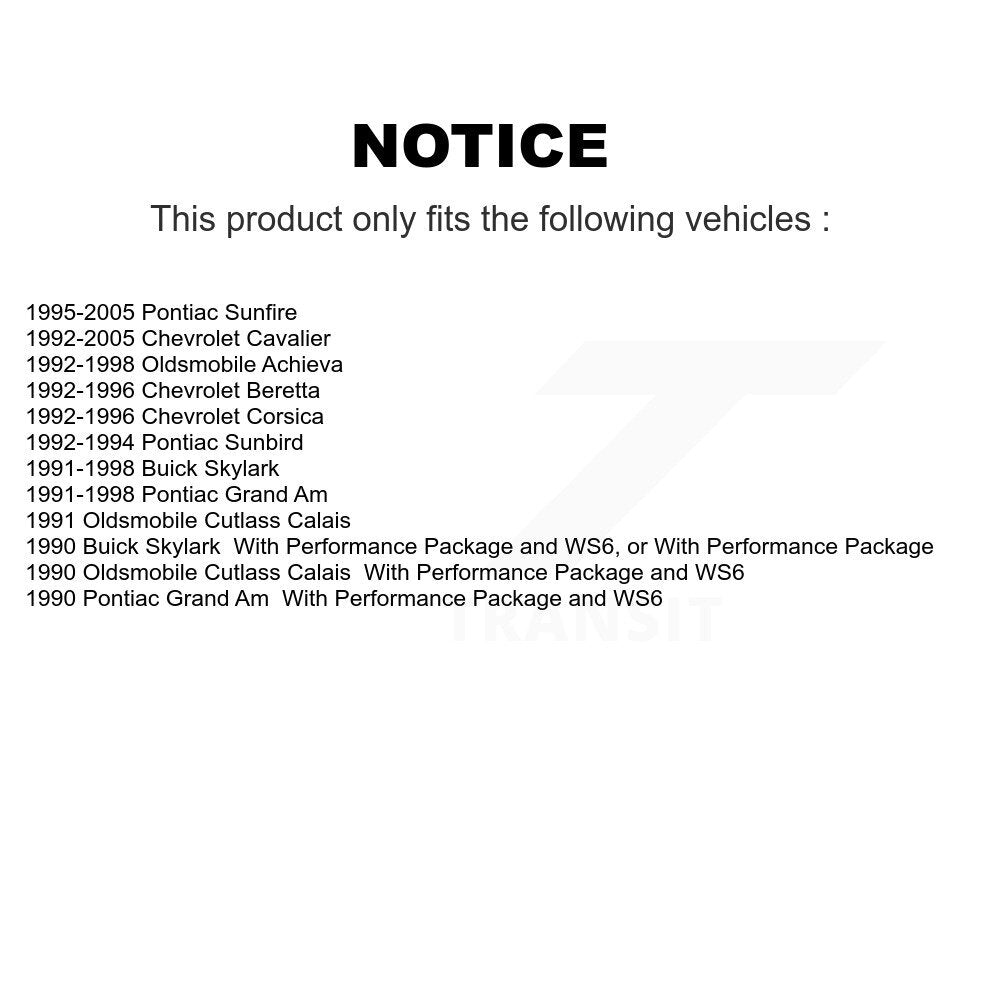 Front Brake Rotor Ceramic Pad Kit For Chevrolet Cavalier Pontiac Sunfire Grand Am Sunbird K8T-100005