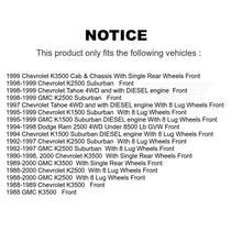 Charger l&#39;image dans la galerie, Kit de plaquettes de frein avant en céramique, pour Chevrolet K2500 Dodge Ram 2500 K1500 Tahoe 