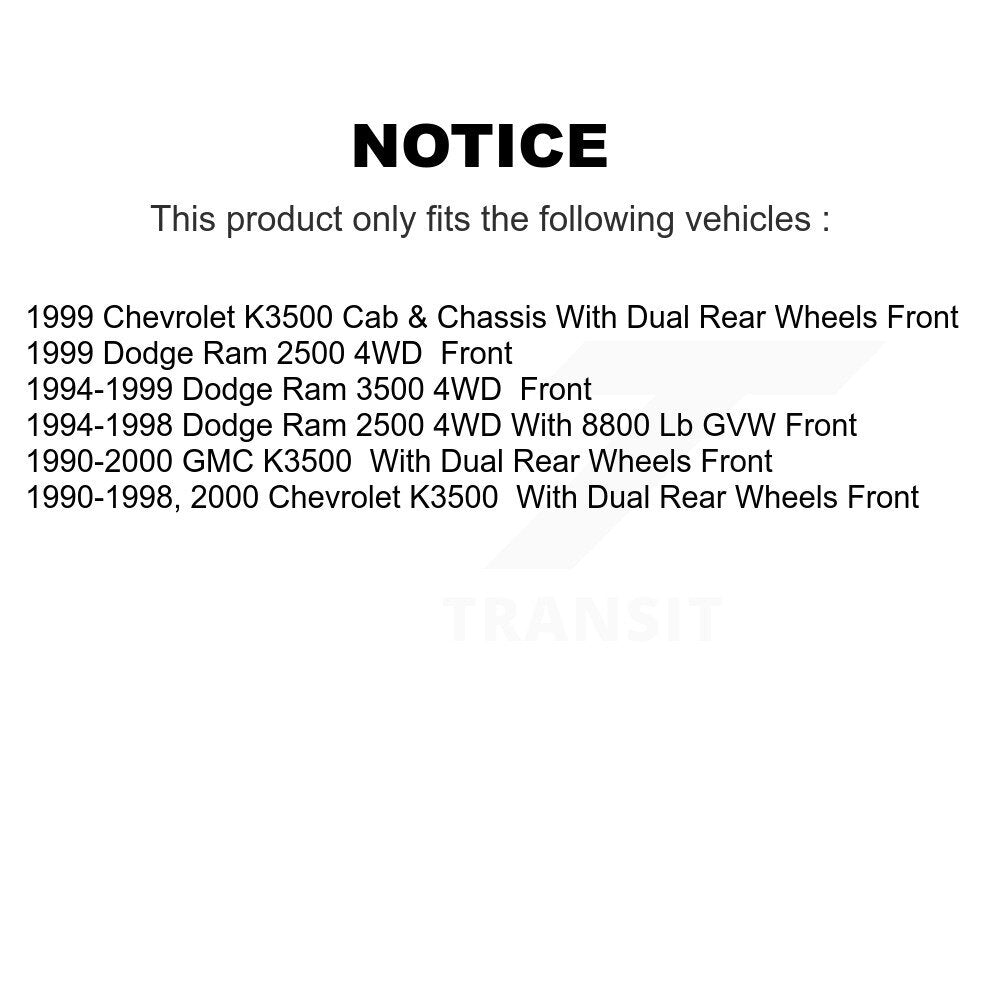 Rotors de frein avant et Kit de plaquettes en céramique, pour Dodge Ram 2500 K3500 3500 Chevrolet GMC 