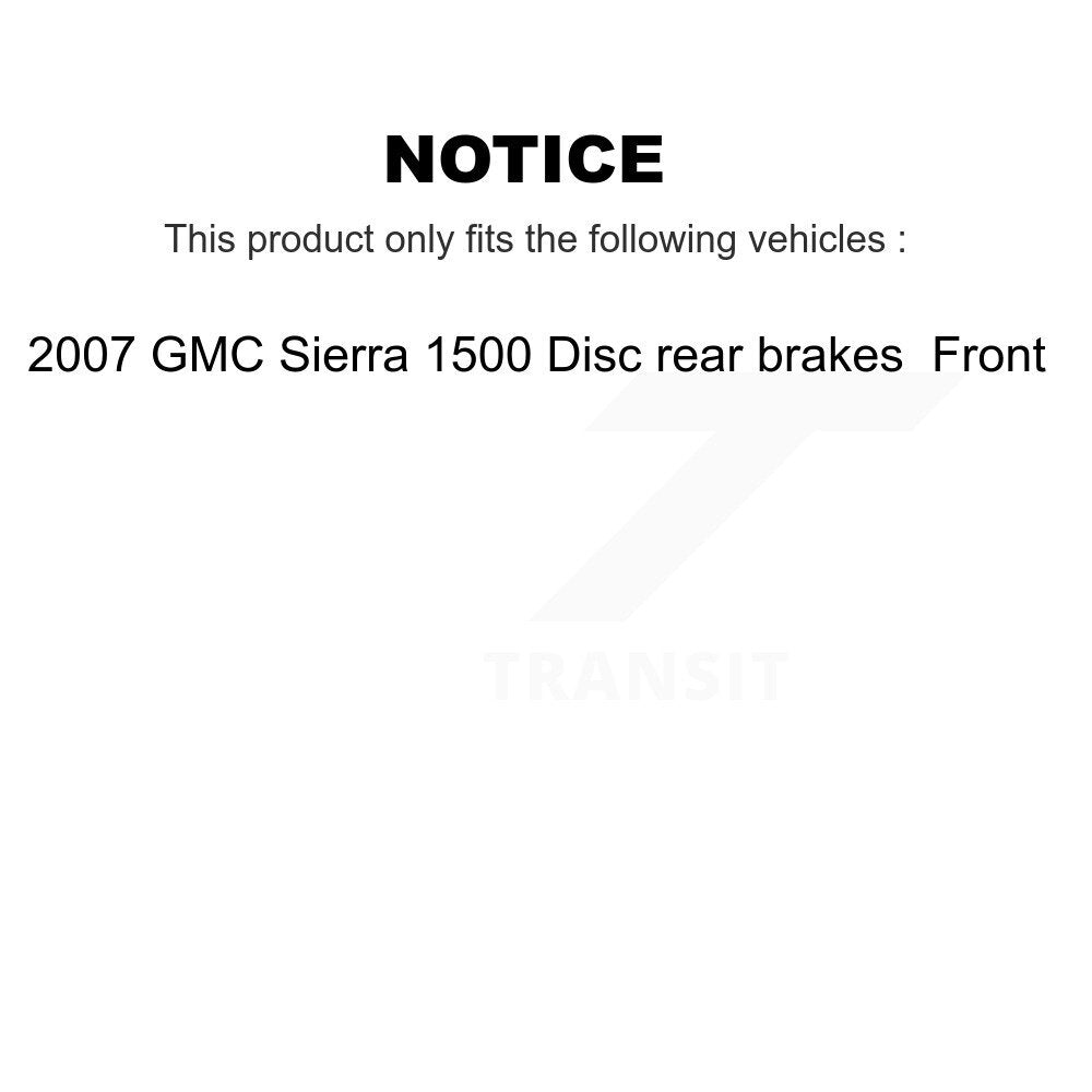 Front Disc Brake Rotor Ceramic Pad Kit For 2007 GMC Sierra 1500 rear brakes