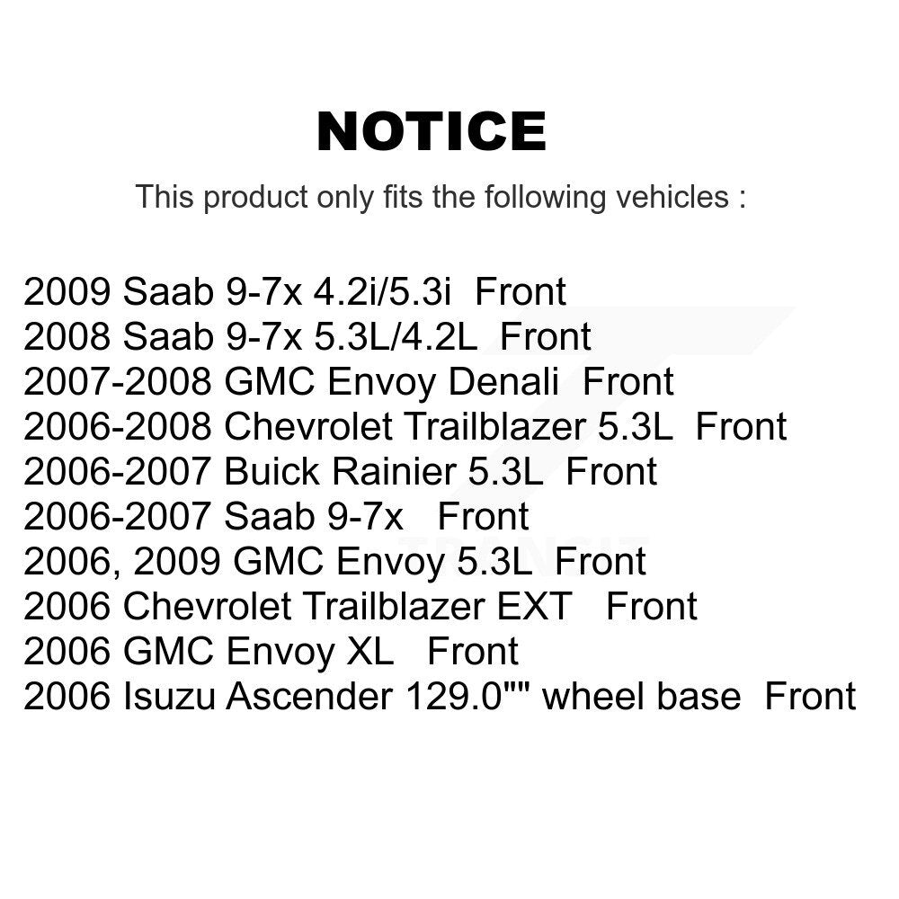 Kit de plaquettes de frein avant en céramique, pour Chevrolet Trailblazer GMC Envoy EXT XL SSR 