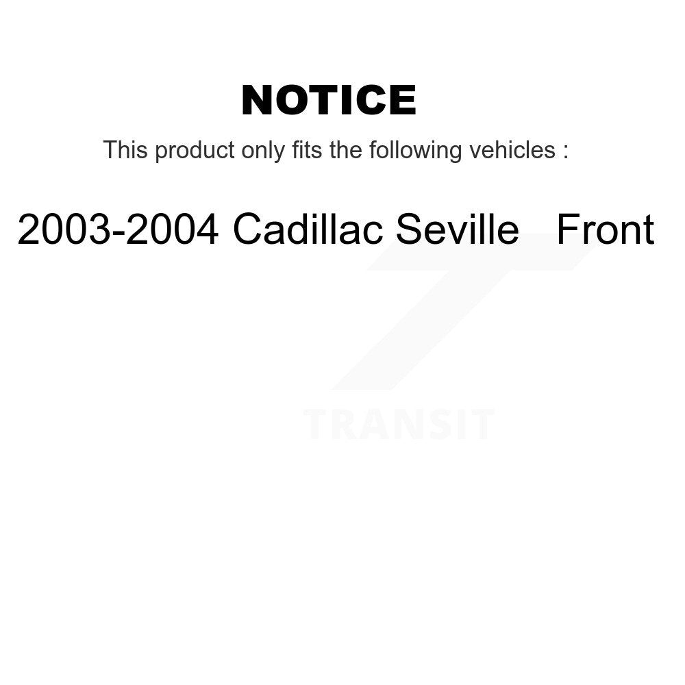 Kit de rotors de frein à disque avant et plaquettes en céramique pour Cadillac Séville 2003-2004 