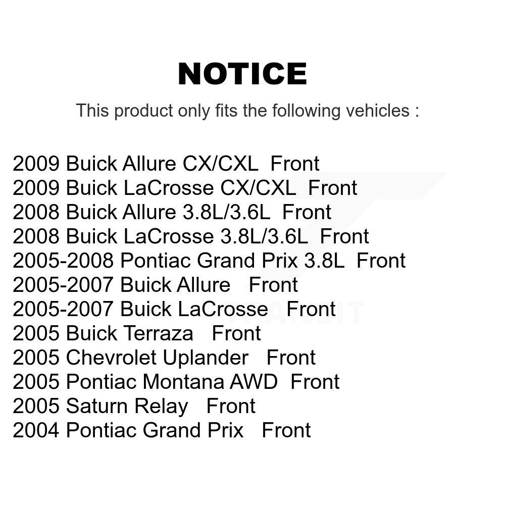 Front Brake Rotor Ceramic Pad Kit For Pontiac Grand Prix Buick LaCrosse Uplander