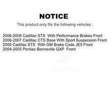 Charger l&#39;image dans la galerie, Kit de Rotor de frein à disque avant et de plaquettes en céramique, pour Cadillac CTS STS Pontiac Bonneville 