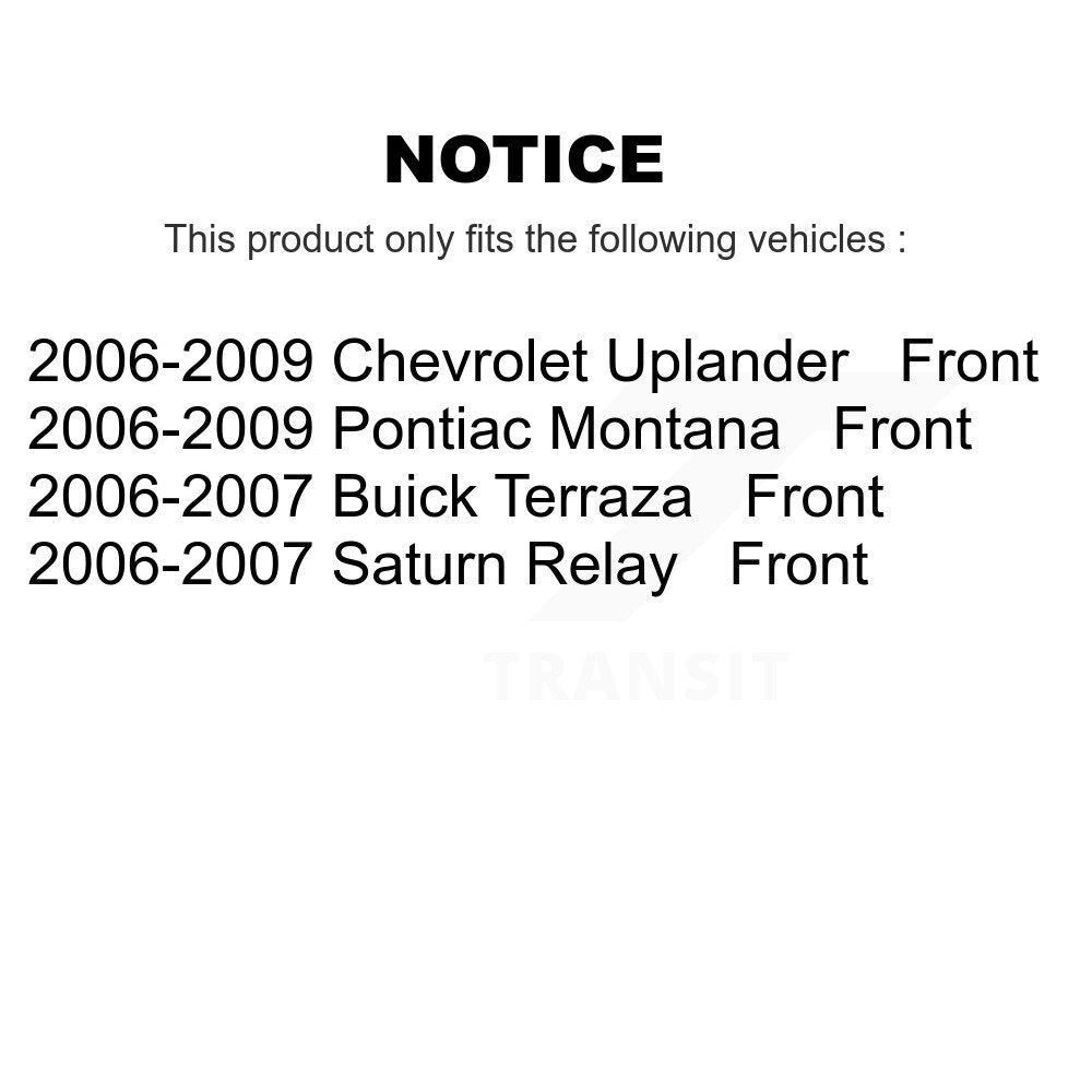 Front Brake Rotor & Ceramic Pad Kit For Chevrolet Uplander Buick Terraza Pontiac