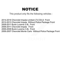 Charger l&#39;image dans la galerie, Front Brake Rotor And Ceramic Pad Kit For Chevrolet Impala Buick Lucerne Limited