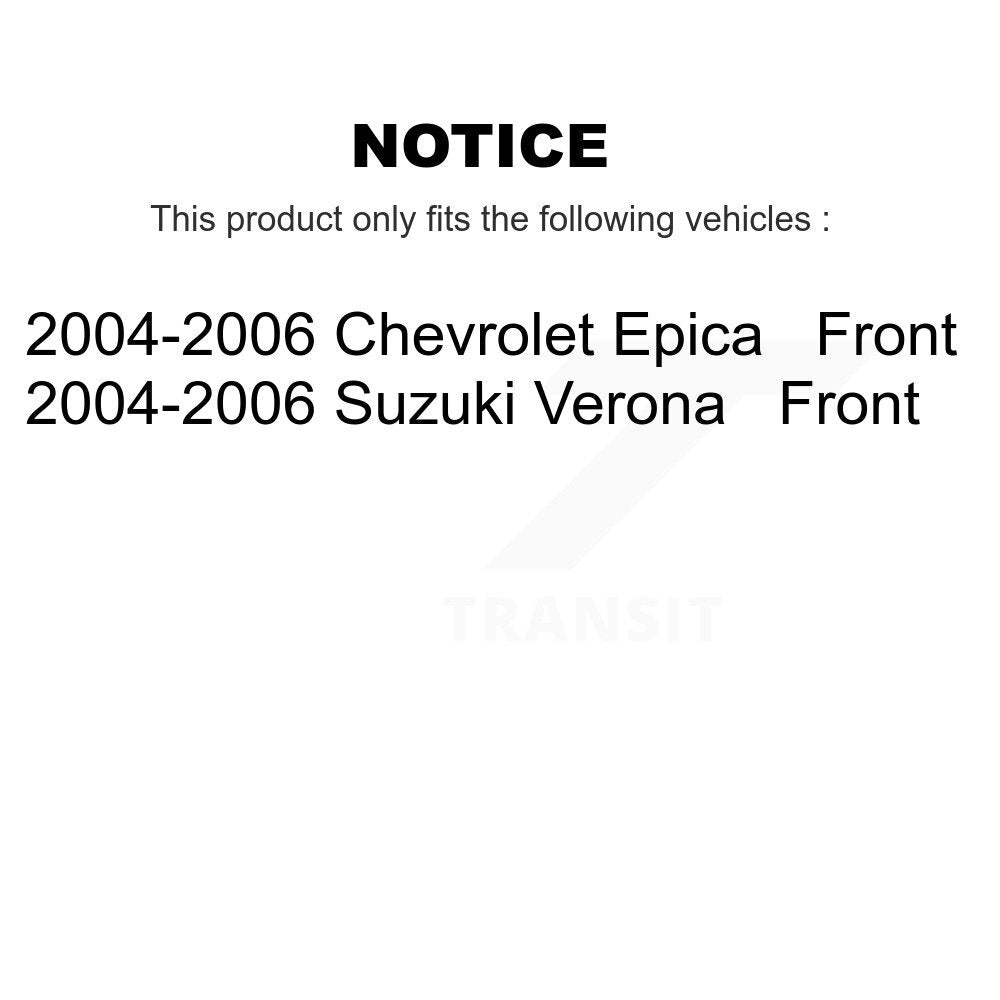 Front Brake Rotors & Ceramic Pad Kit For 2004-2006 Suzuki Verona Chevrolet Epica