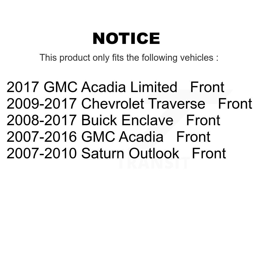 Front Brake Rotor Ceramic Pad Kit For Chevrolet Traverse GMC Acadia Buick Saturn