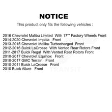 Load image into Gallery viewer, Front Brake Rotor Ceramic Pad Kit For Chevrolet Equinox GMC Terrain Malibu Buick