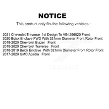 Charger l&#39;image dans la galerie, Front Brake Rotor Ceramic Pad Kit For Chevrolet Traverse GMC Acadia Buick Blazer