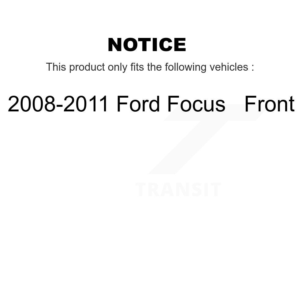 [Front] 2008-2011 Ford Focus Premium OE Brake Rotors & Ceramic Pads Kit For Max Braking
