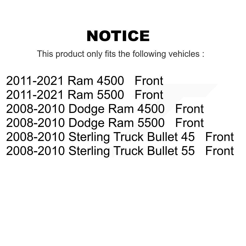 Front Brake Rotors Ceramic Pad Kit For Ram 5500 Dodge Sterling Truck 4500 Bullet