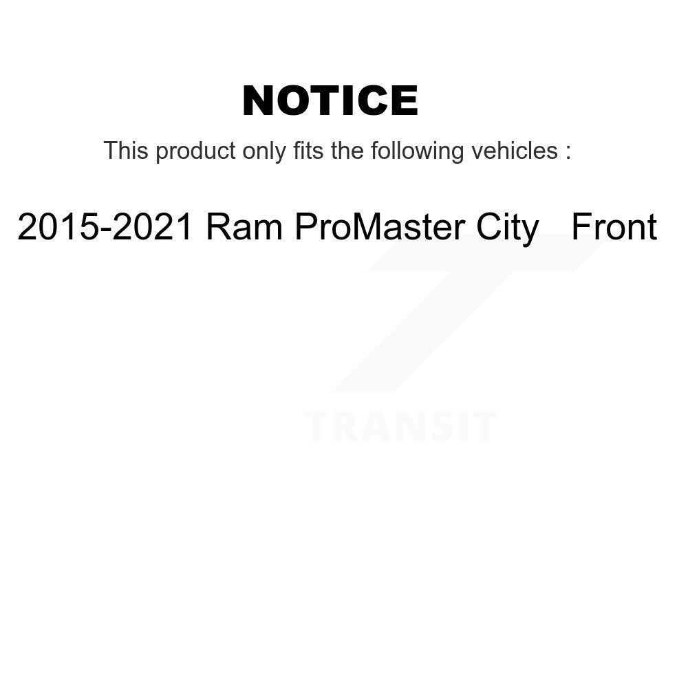 Front Disc Brake Rotors And Ceramic Pads Kit For 2015-2021 Ram ProMaster City