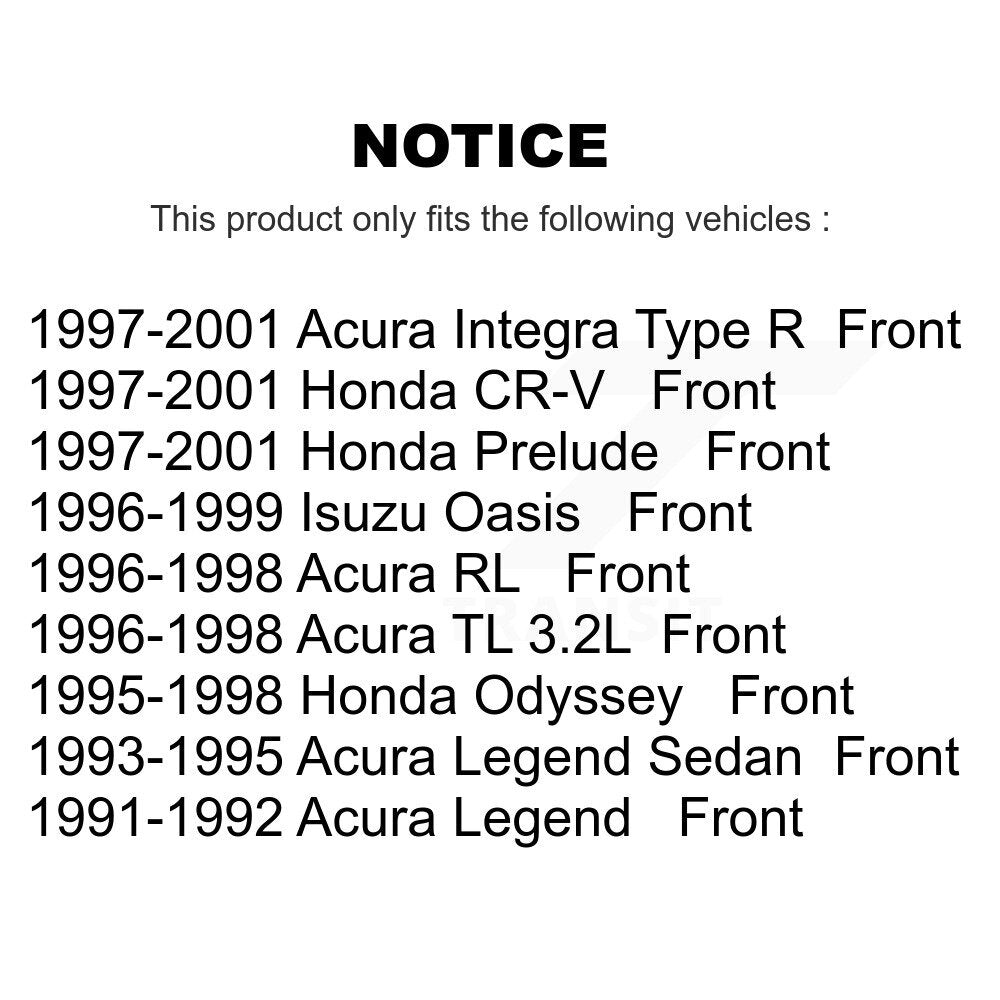 Front Brake Rotor & Ceramic Pad Kit For Honda CR-V Acura Integra Prelude Odyssey