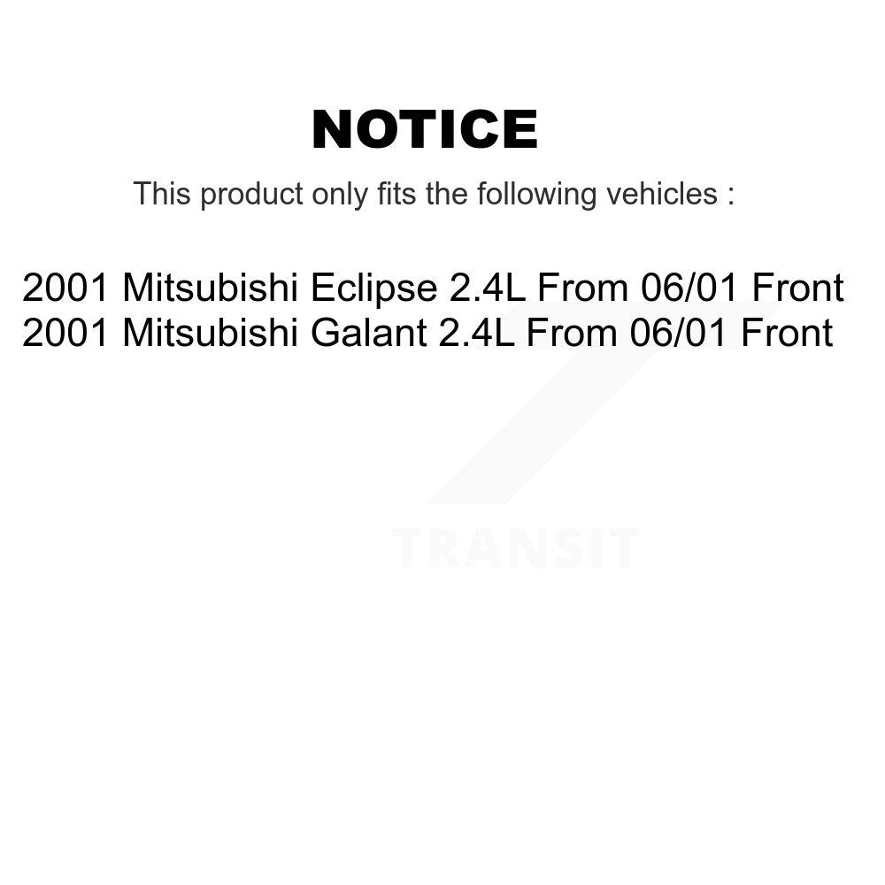 Front Brake Rotors Ceramic Pad Kit For Mitsubishi Eclipse Galant From 06/01 2.4L