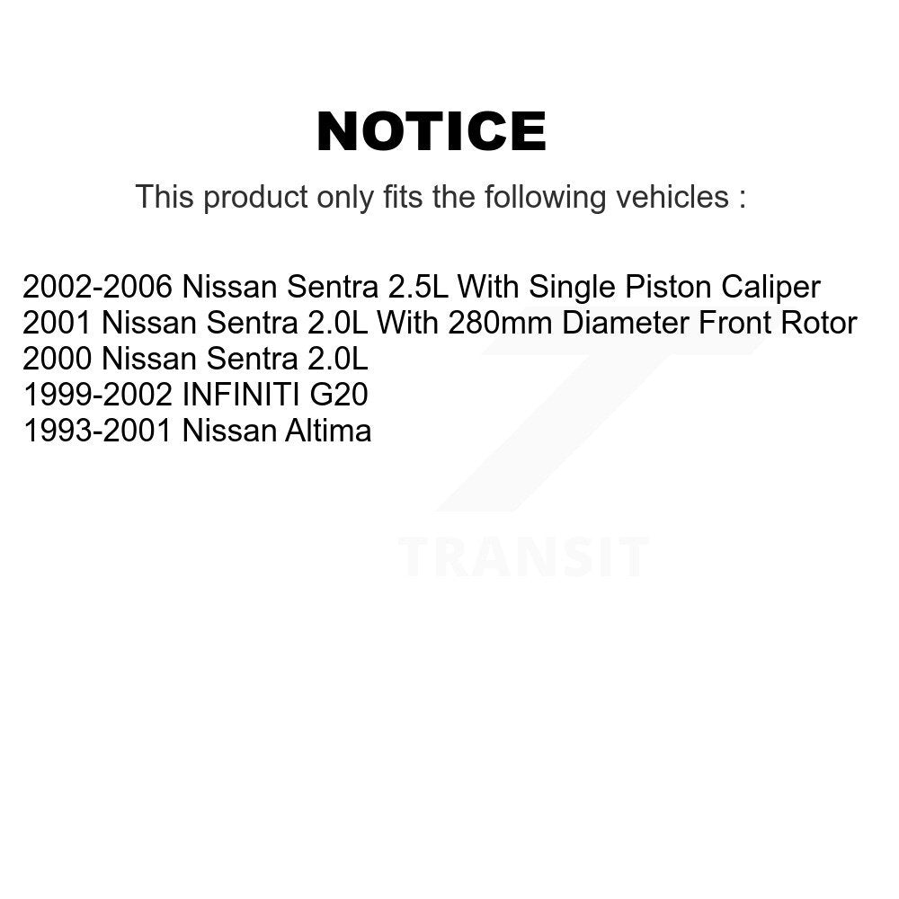Front Brake Rotor Ceramic Pad Kit For Nissan Sentra Altima Infiniti G20 INFINITI