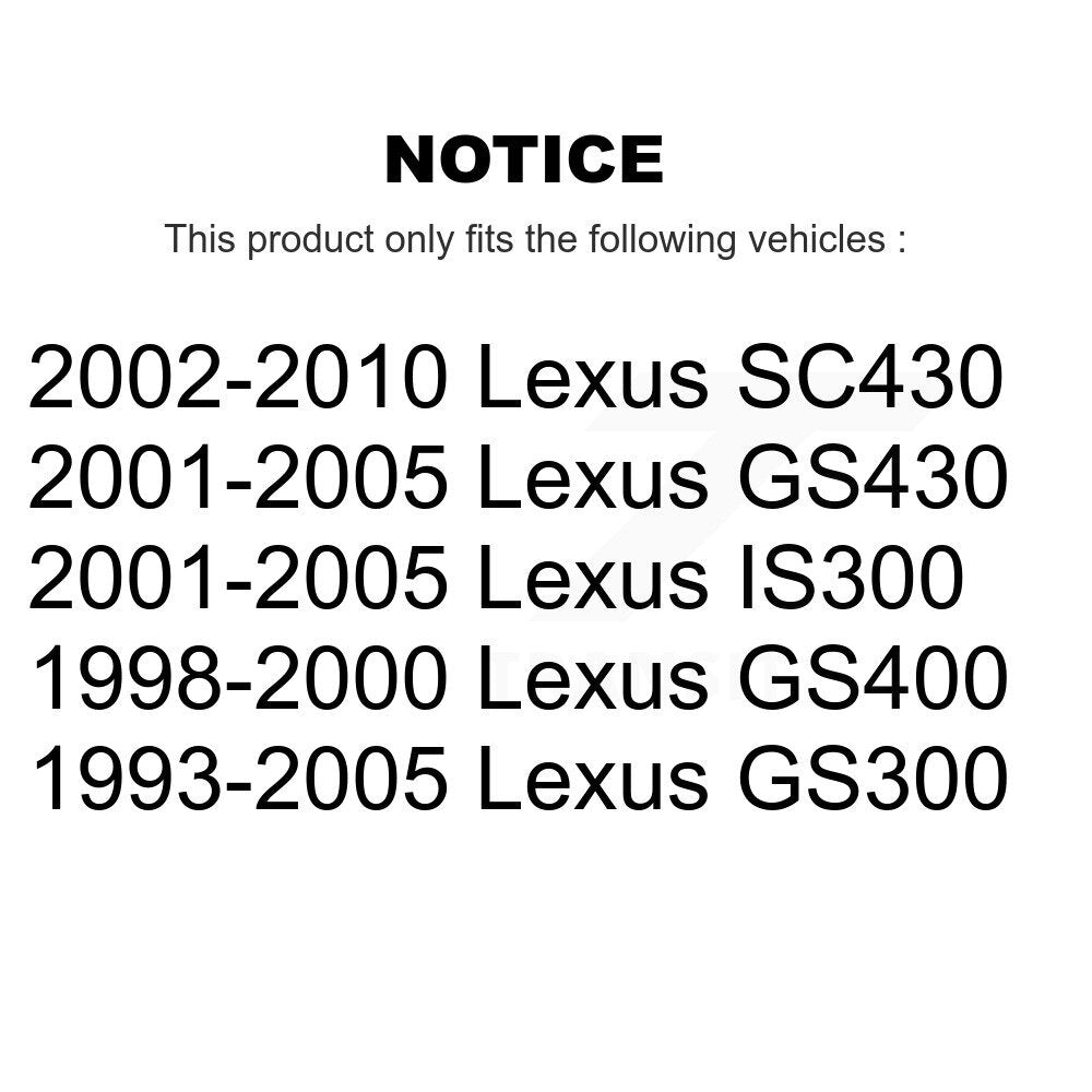 Front Disc Brake Rotor & Ceramic Pad Kit For Lexus GS300 SC430 IS300 GS400 GS430