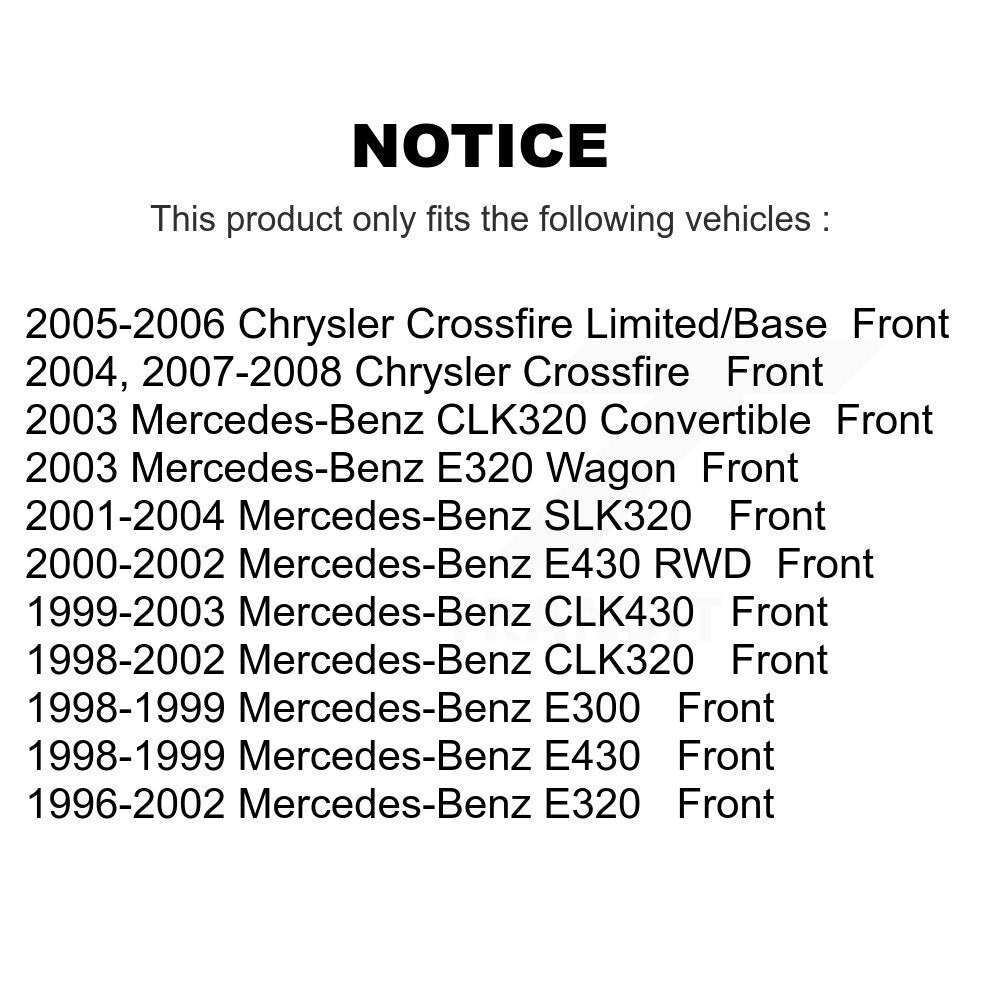 Front Brake Rotor Ceramic Pad Kit For Mercedes-Benz E320 Chrysler Crossfire E430