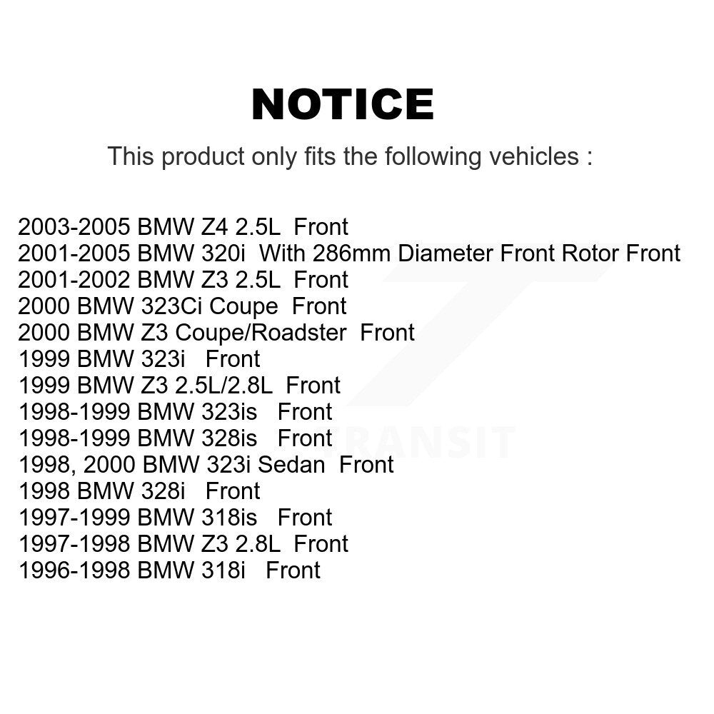Front Brake Rotor Ceramic Pad Kit For BMW Z3 Z4 323i 323Ci 328i 318i 323is 328is