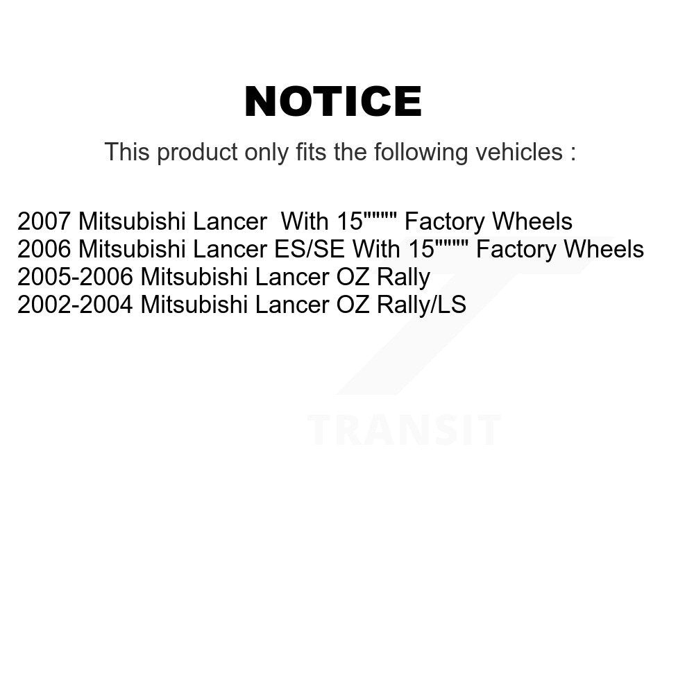 Front Disc Brake Rotors And Ceramic Pads Kit For Mitsubishi Lancer